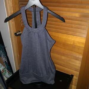 Volume One Tank Top Women's Size Medium Black Grey Print